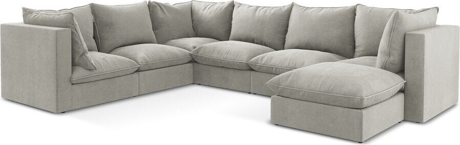 Světle šedá rohová pohovka (levý roh/do