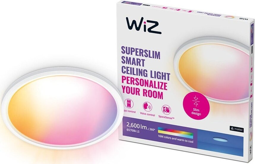 LED smart stropní svítidlo 22 W SuperSlim – WiZ
