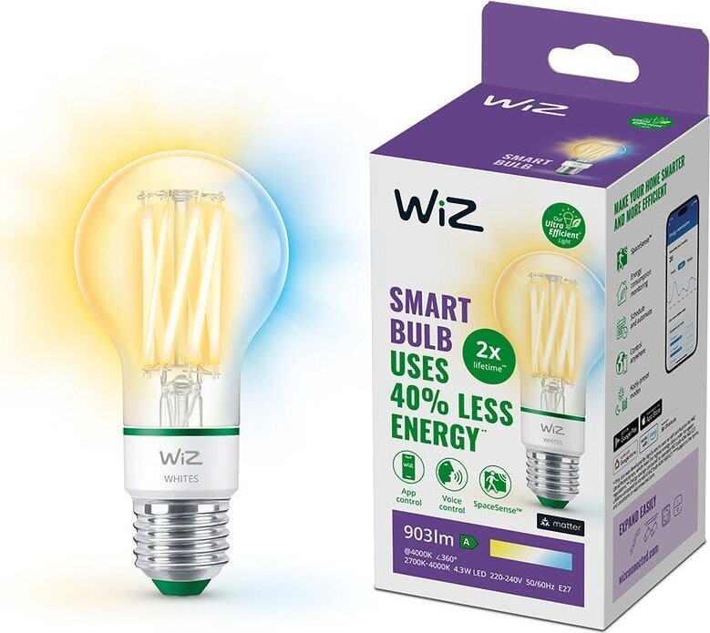 Filamentová smart žárovka E27, 4 W – WiZ