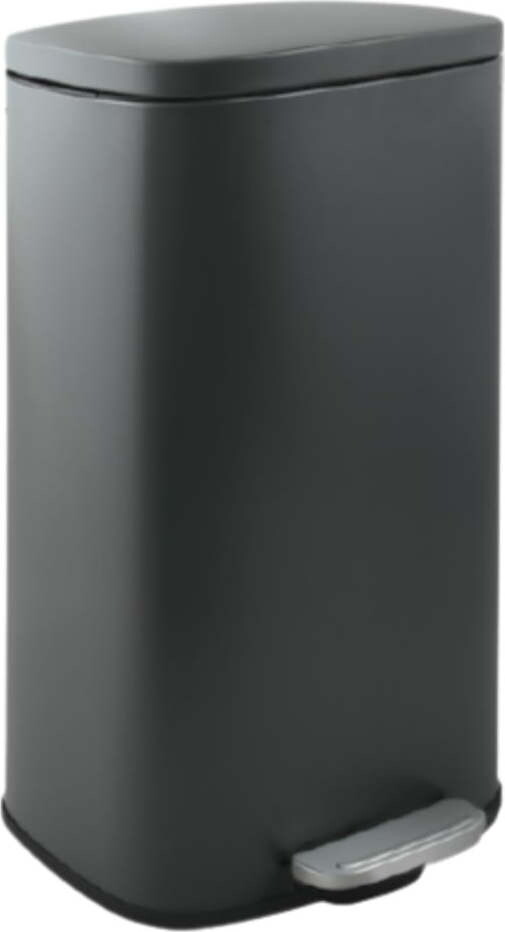 Tmavě šedý nášlapný ocelový odpadkový koš 50 l Akira – Spirella