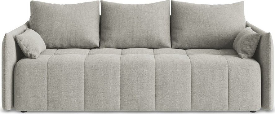 Světle šedá rozkládací/s úložným prostorem pohovka 225 cm Moku – Makamii