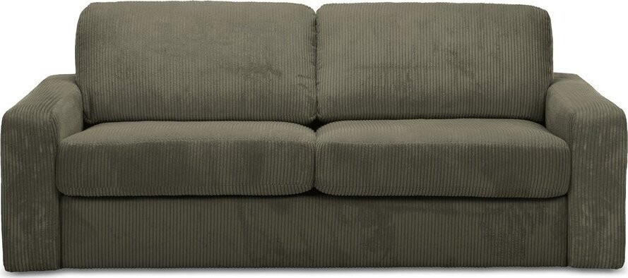 Khaki manšestrová rozkládací pohovka 195 cm Nona – Makamii