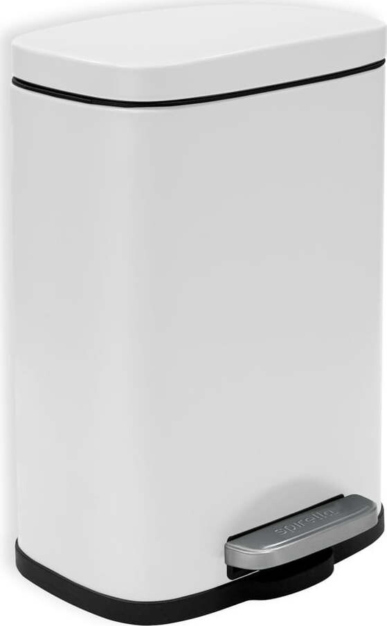 Matně bílý nášlapný ocelový odpadkový koš 5 l Akira – Spirella