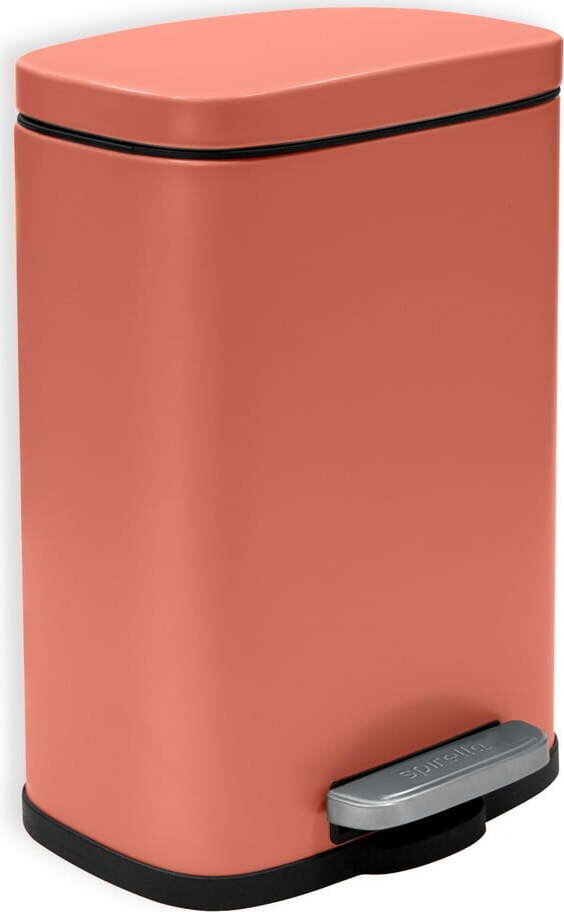 Nášlapný ocelový odpadkový koš v terakotové barvě 5 l Akira – Spirella