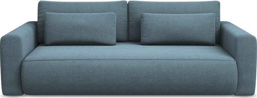 Světle modrá rozkládací/s úložným prostorem pohovka 238 cm Kapua – Makamii