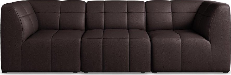 Tmavě fialová pohovka z imitace kůže 255 cm Aloha – Makamii