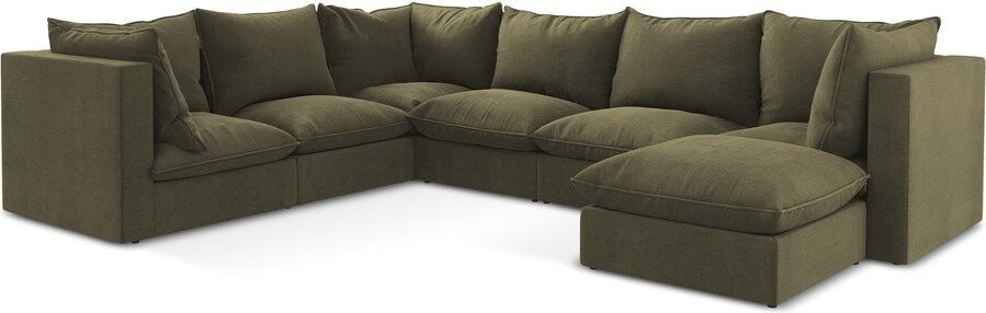 Khaki rohová pohovka (levý roh/do 