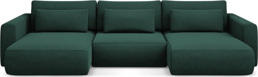 Zelená rozkládací/s úložným prostorem rohová pohovka (do 