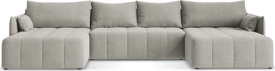 Světle šedá rozkládací/s úložným prostorem rohová pohovka (do