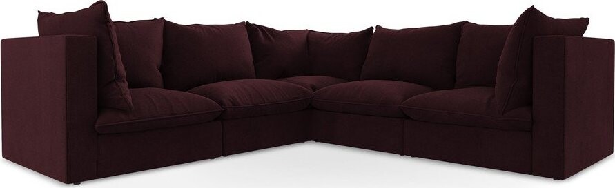 Vínová rohová pohovka Manao – Makamii