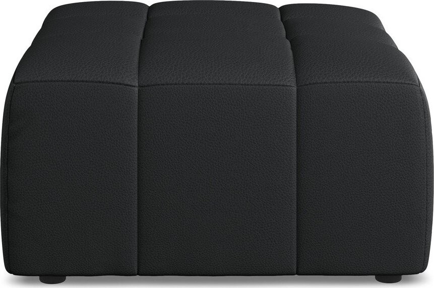 Černá podnožka z imitace kůže Aloha – Makamii