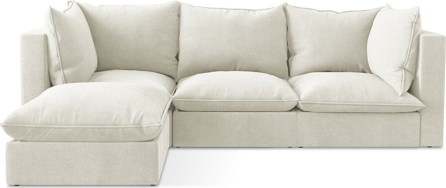 Béžová rohová pohovka (levý roh/s lenoškou) Manao – Makamii