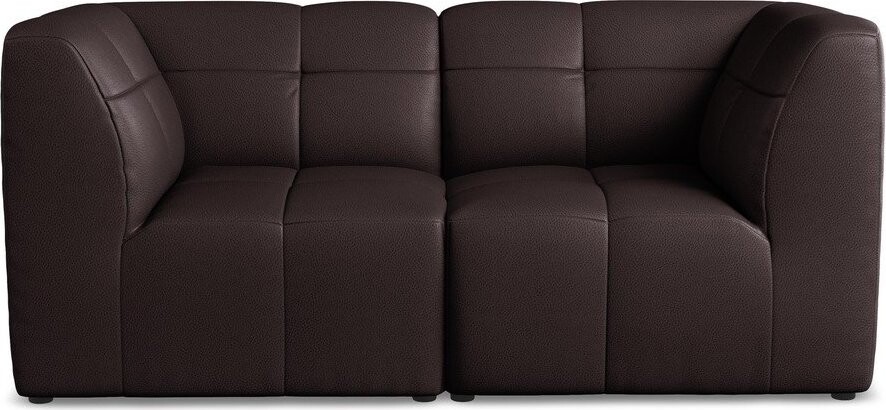 Tmavě fialová pohovka z imitace kůže 180 cm Aloha – Makamii