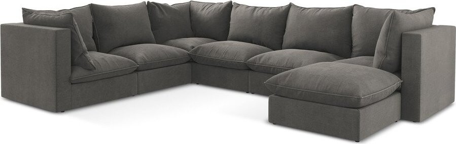 Tmavě šedá rohová pohovka (levý roh/do