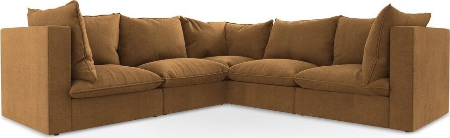 Rohová pohovka v terakotové barvě Manao – Makamii