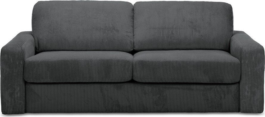 Tmavě šedá manšestrová rozkládací pohovka 195 cm Nona – Makamii