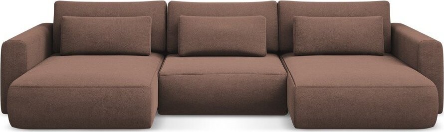 Růžová rozkládací/s úložným prostorem rohová pohovka (do