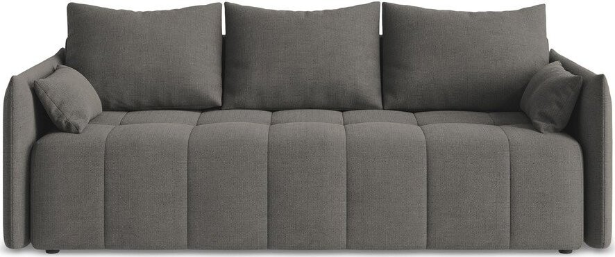 Tmavě šedá rozkládací/s úložným prostorem pohovka 225 cm Moku – Makamii