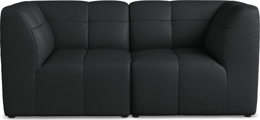 Černá pohovka z imitace kůže 180 cm Aloha – Makamii