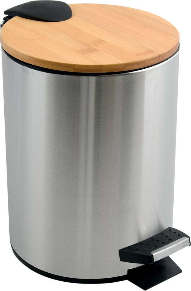 Nášlapný ocelový odpadkový koš v matně stříbrné barvě 3 l Adonis – Spirella