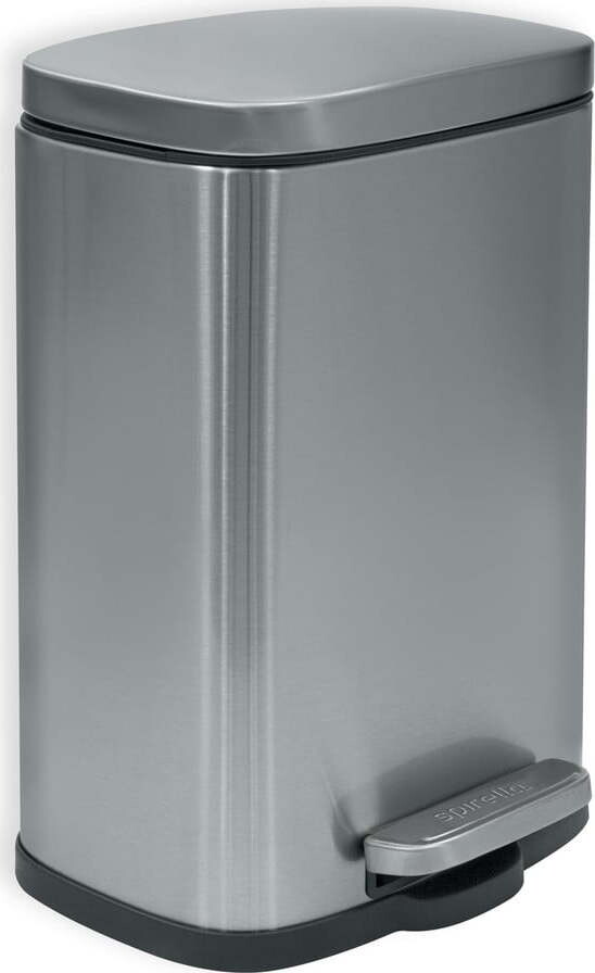 Nášlapný ocelový odpadkový koš v matně stříbrné barvě 5 l Akira – Spirella