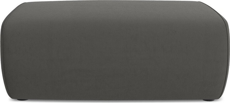 Tmavě šedá sametová podnožka Kapua – Makamii