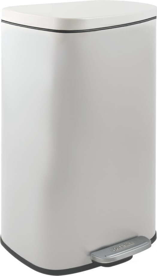 Matně bílý nášlapný ocelový odpadkový koš 50 l Akira – Spirella