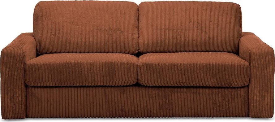 Manšestrová rozkládací pohovka v terakotové barvě 195 cm Nona – Makamii