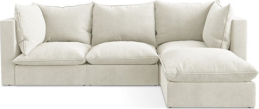 Béžová rohová pohovka (pravý roh/s lenoškou) Manao – Makamii