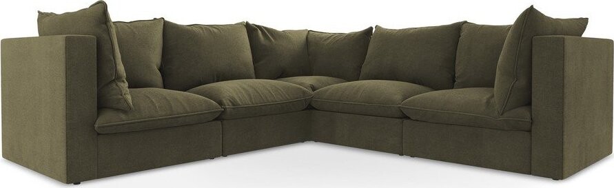 Khaki rohová pohovka Manao – Makamii