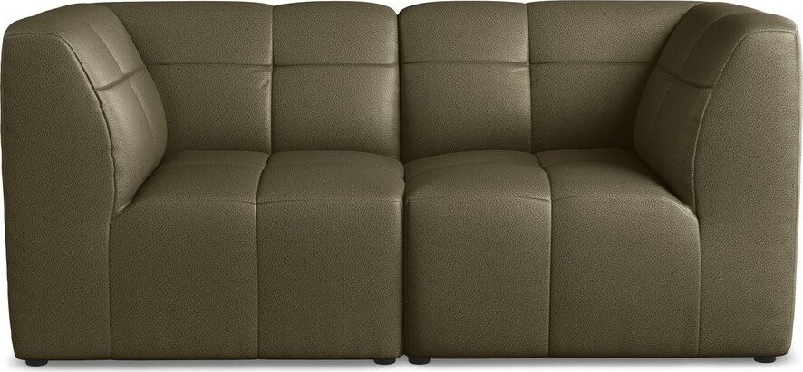 Khaki pohovka z imitace kůže 180 cm Aloha – Makamii