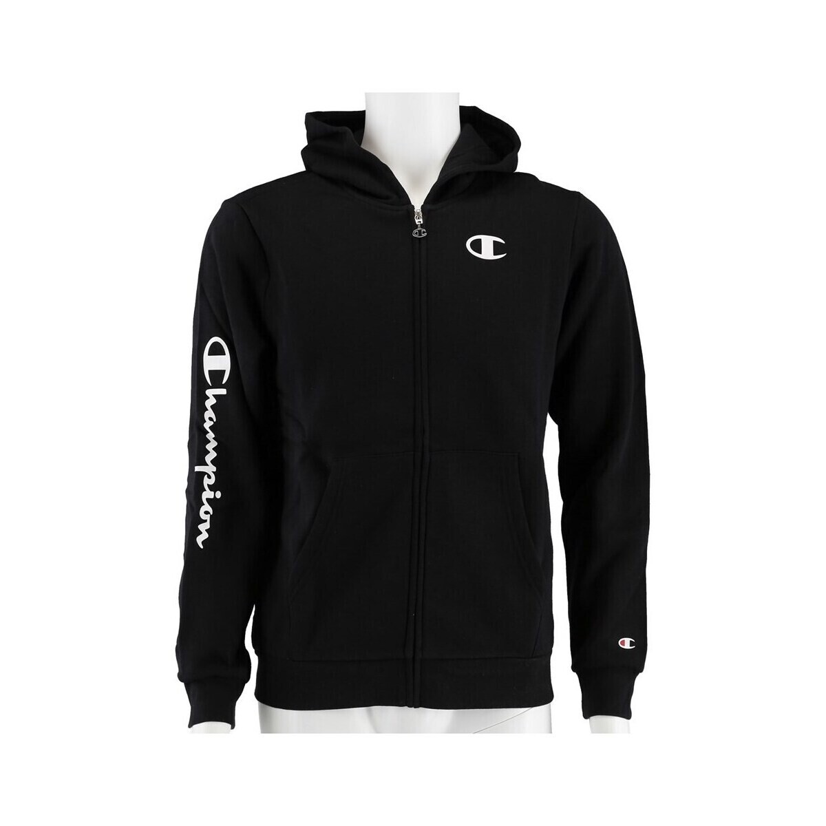 Champion  Full Zip C-logo  Černá