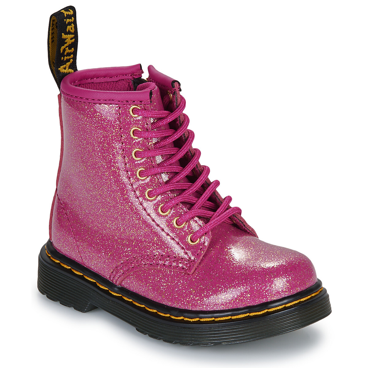 Dr. Martens  1460 T Fuchsia Silver Nebula Glitter  Růžová