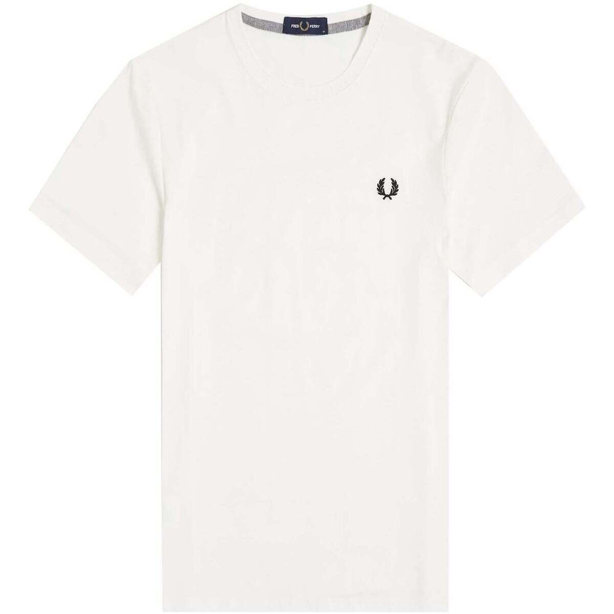 Fred Perry  Crew Neck T-Shirt Snow White  Bílá