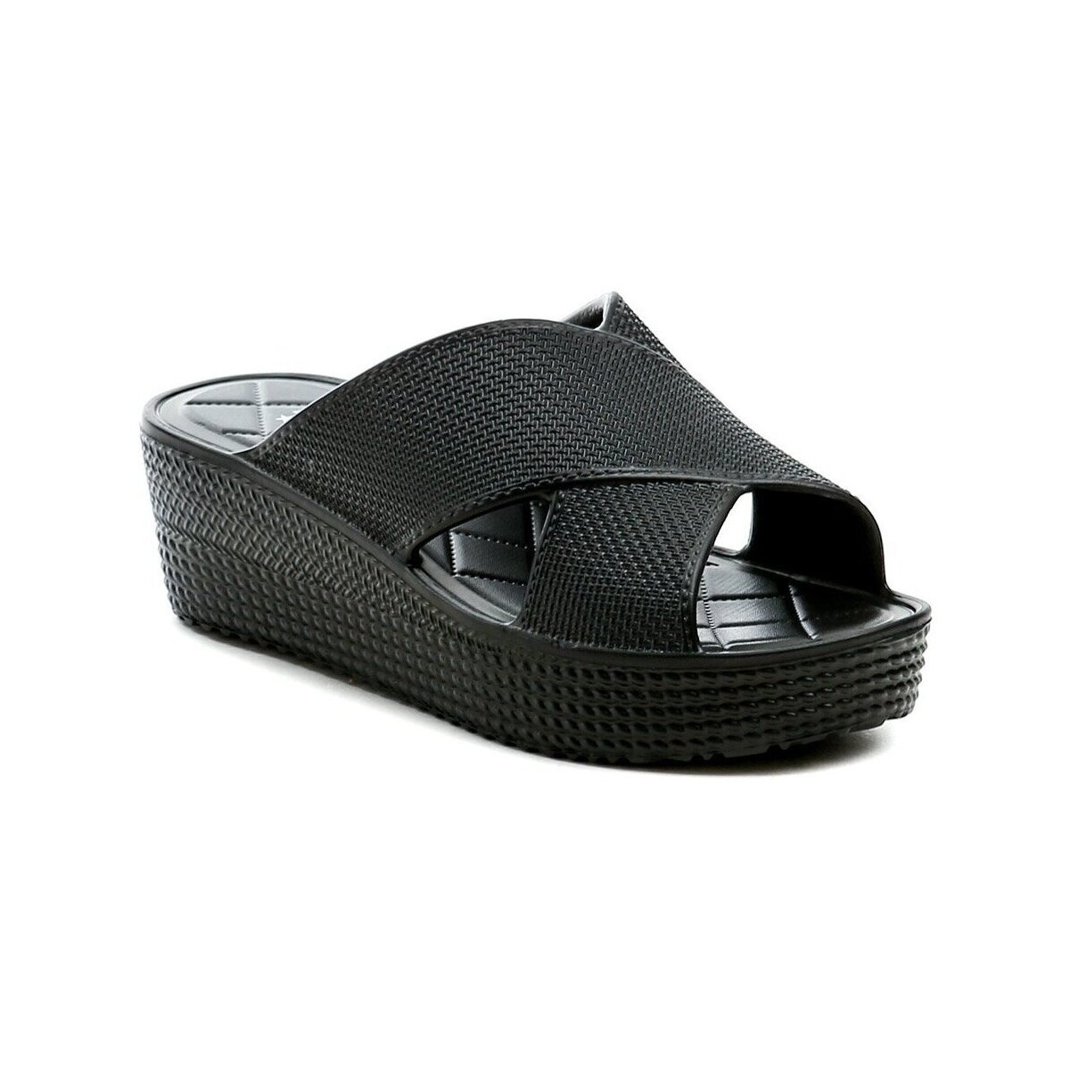 American Club  NH164 černé dámské plážovky na klínu  Černá