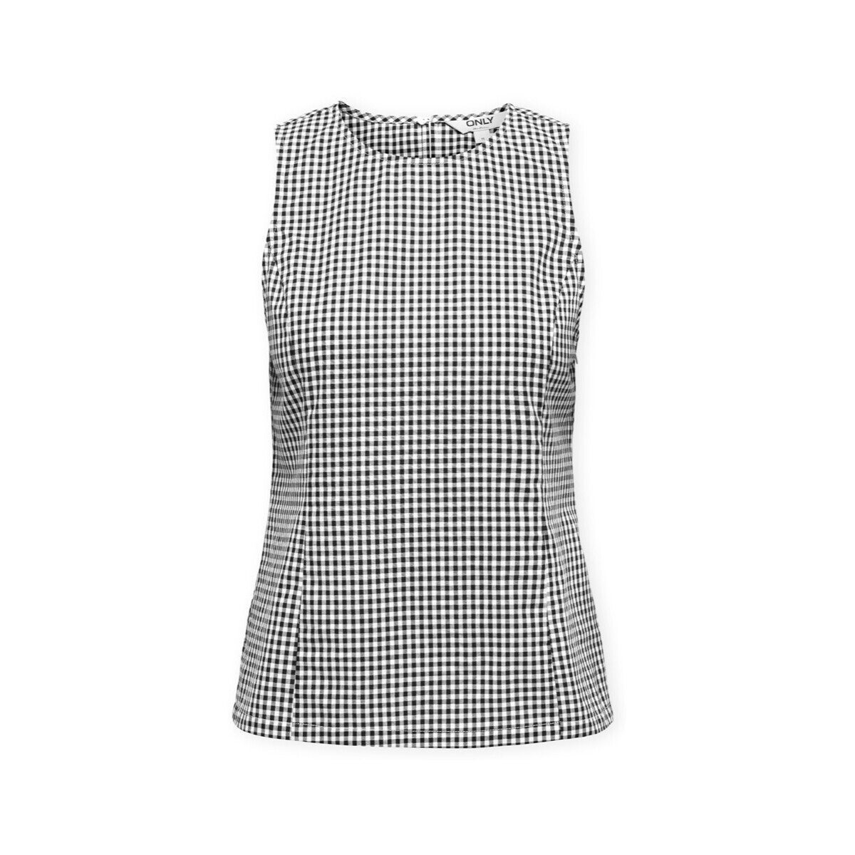 Only  Top Maye Check - Black/White  Černá