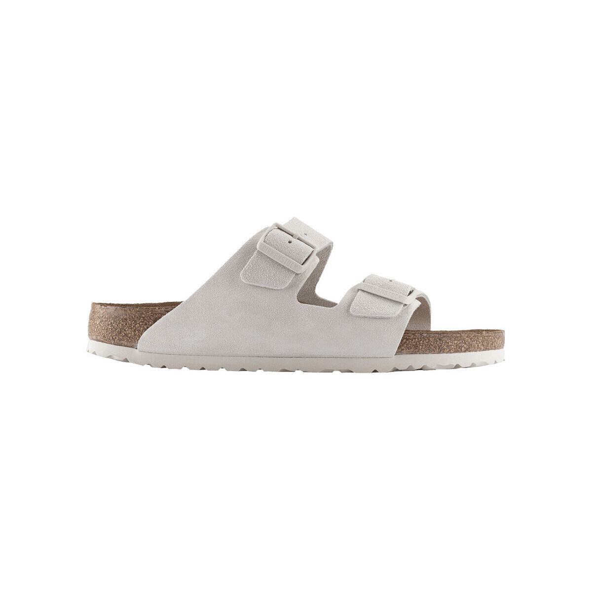 BIRKENSTOCK  Arizona Soft Footbed Suede Antique White  Bílá