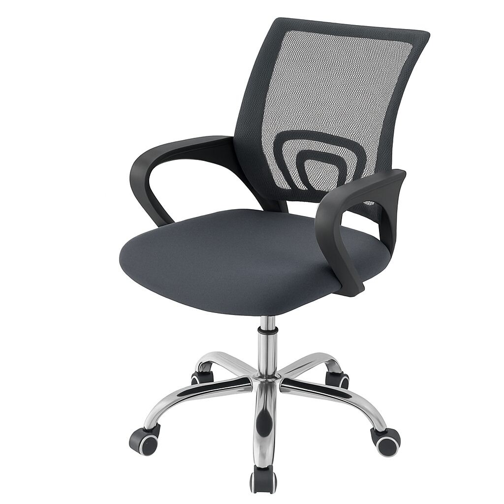 Sametový potah na kancelářskou židli - Šedý, L