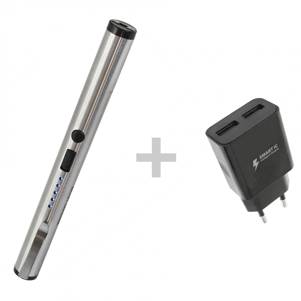 Paralyzér ve tvaru propisky Beast Defense Pen 500 000 V s adaptérem - stříbrný