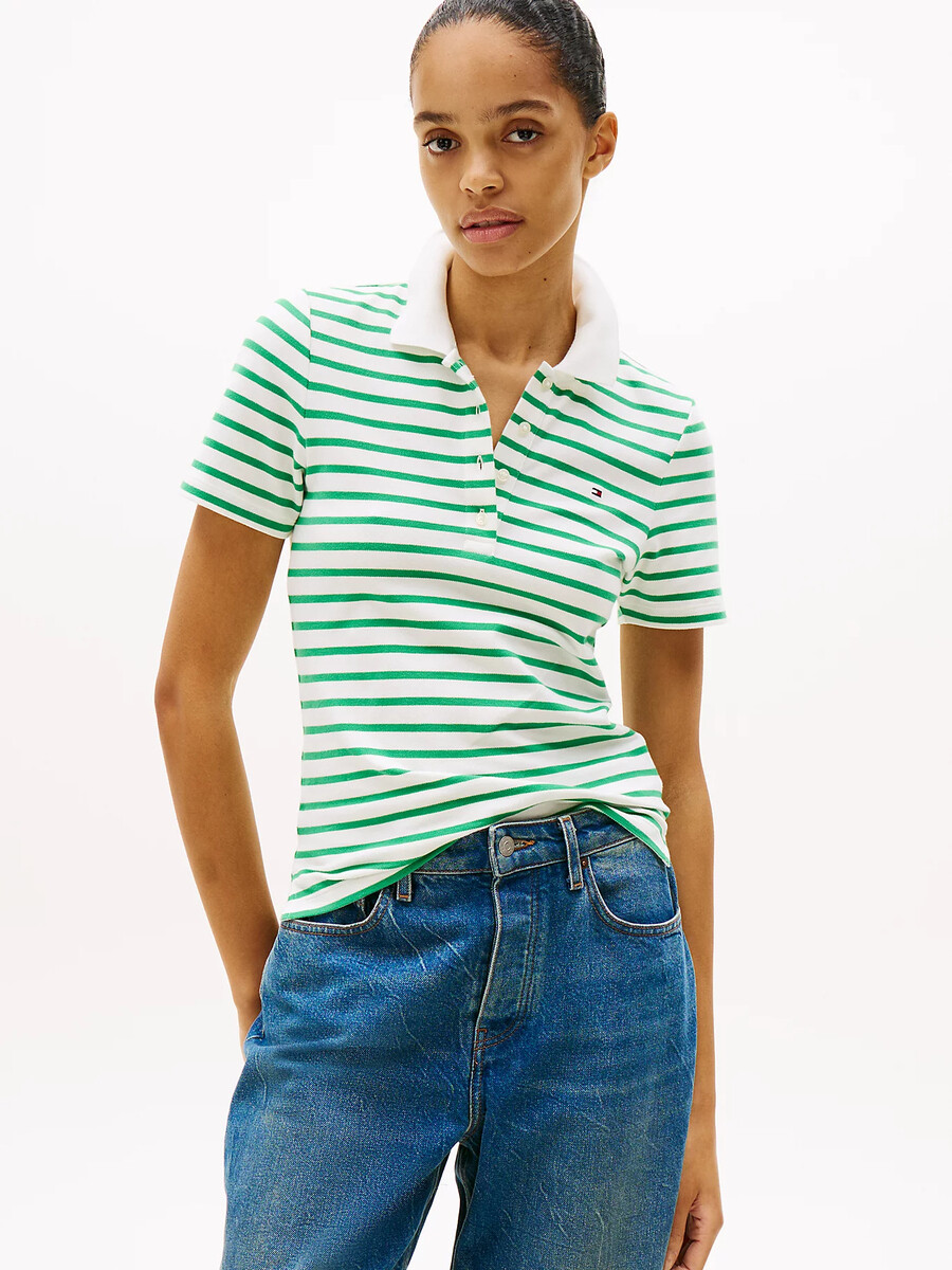 Tommy Hilfiger dámské pruhované polo tričko 1985 WW0WW43225 XS