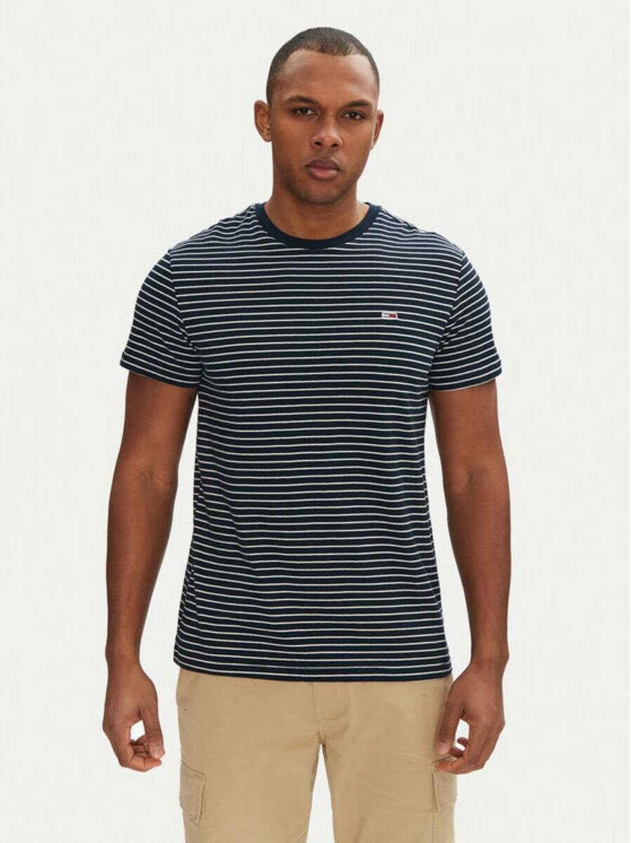Tommy Jeans pánské pruhované tričko DM0DM20377 S