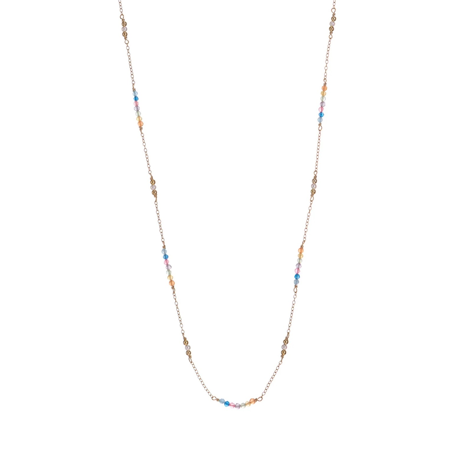 Alisia Půvabný náhrdelník z barevných korálků jadeitu AL4931-Oro