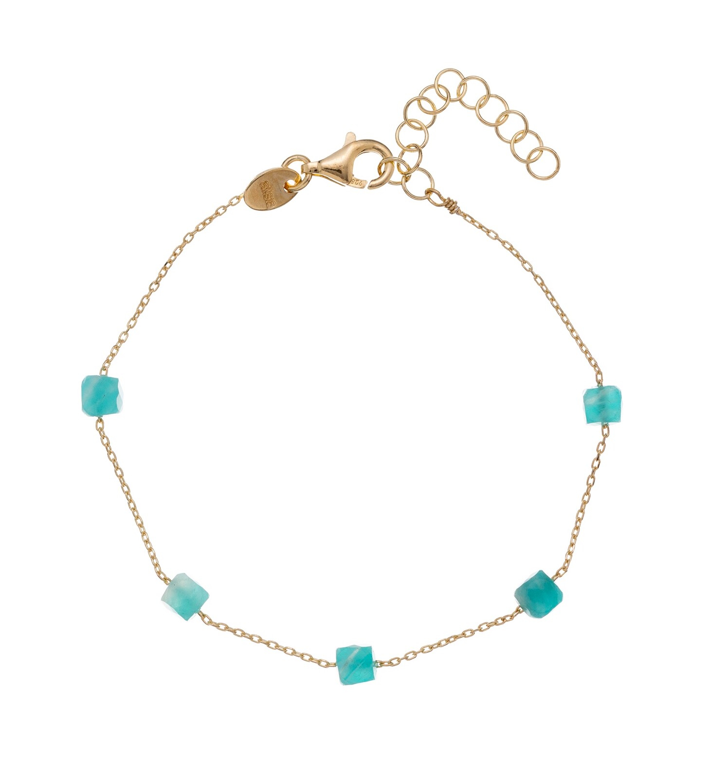 Alisia Stylový pozlacený náramek s amazonitem AL2534.01.011