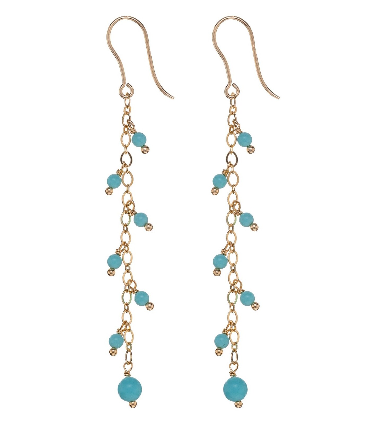 Alisia Visací pozlacené náušnice s tyrkysem AL5092.01.069