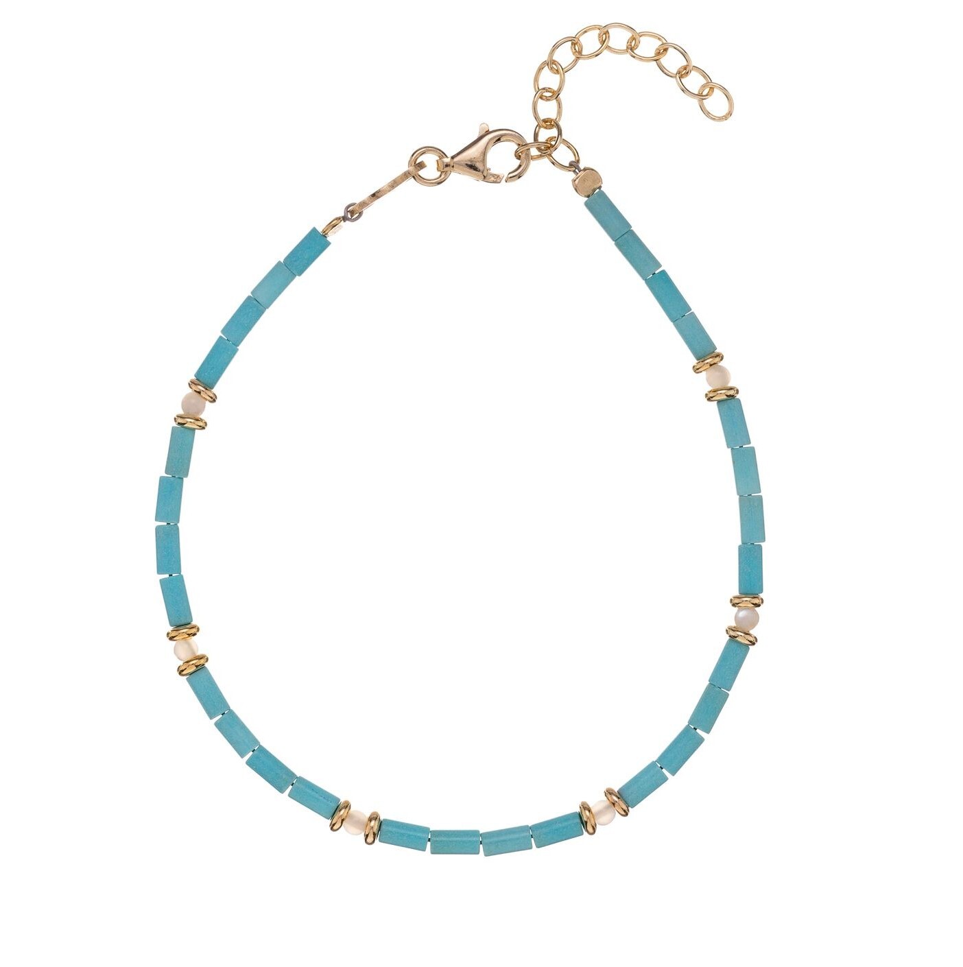 Alisia Korálkový náramek z tyrkysu a něžné perleti AL4990.01.000