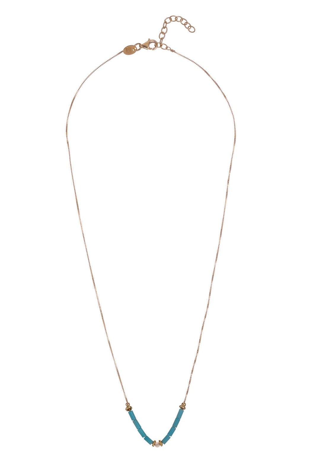 Alisia Půvabný pozlacený náhrdelník pro ženy s tyrkysem a perletí AL4989.01.000