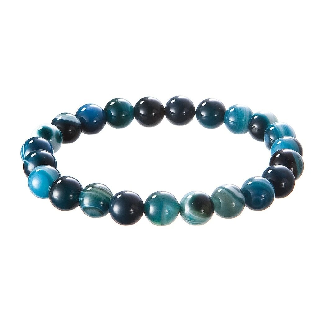 Evolution Group - Pavona Minerální náramek z tmavého mechového achátu 43056.3