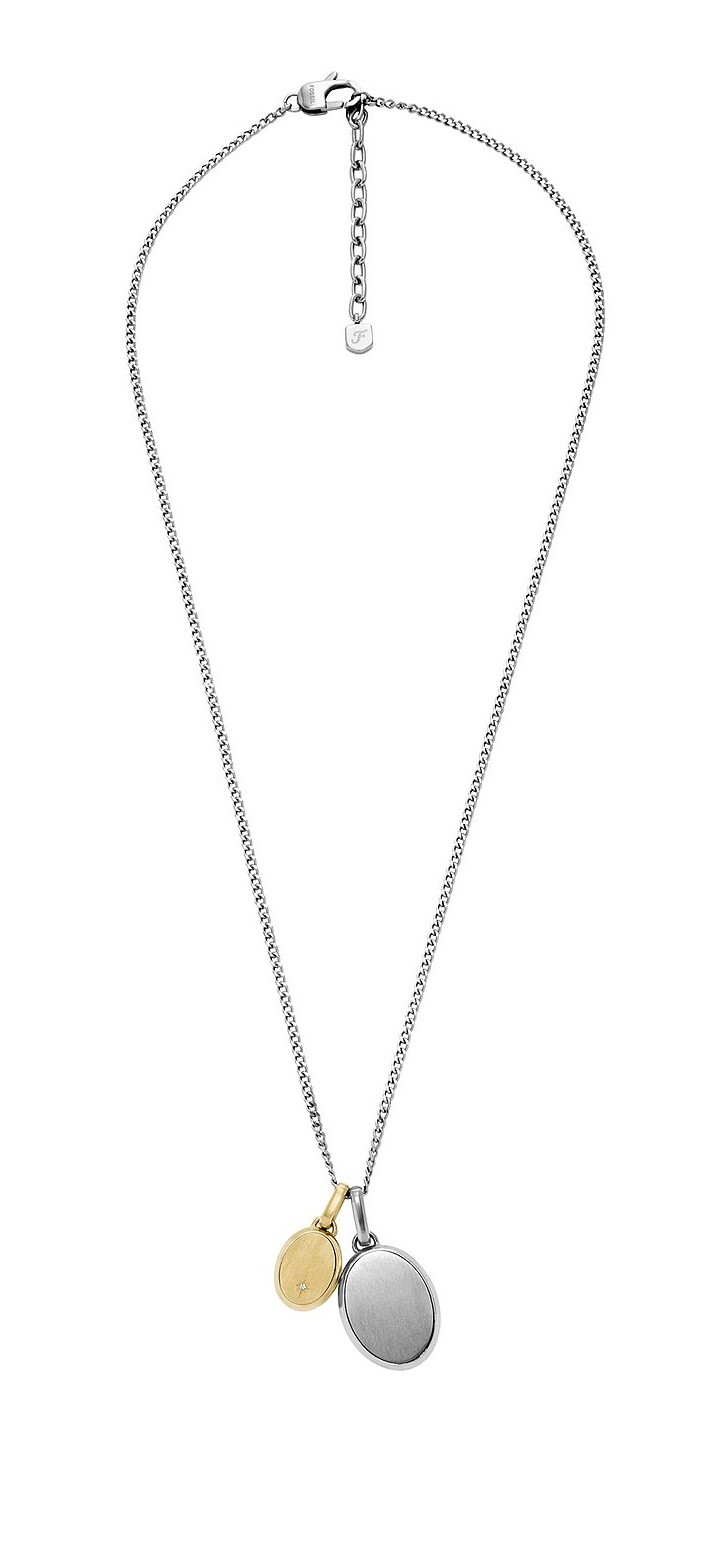 Fossil Pánský bicolor náhrdelník s přívěsky JF04850998