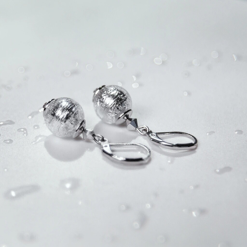 Lampglas Elegantní náušnice Ice Ice Baby s ryzím stříbrem v perlách Lampglas EER5/3/CHI