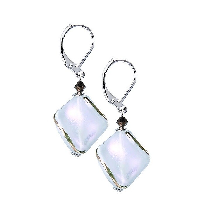 Lampglas Jemné náušnice Hidden Passion s bílou perlou Lampglas ECH2/CHI